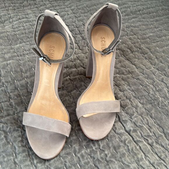 New! Schultz Enida Sandals Heels in Mouse Size 8 - Picture 4 of 9